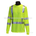 OEM/ODM Service Workwear Men's Autumn Long Sleeve Safety Shirt, Made of 100% Polyester Fabric